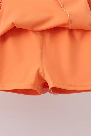 Lennox Orange Performance Scalloped Skort Set