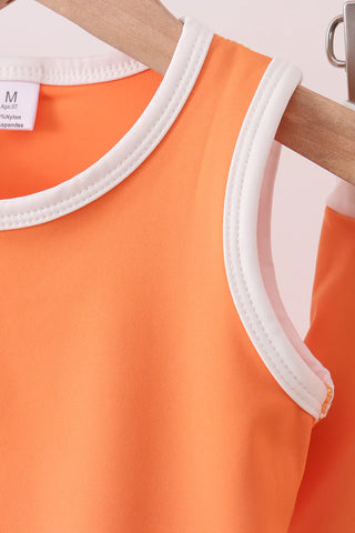 Lennox Orange Performance Scalloped Skort Set