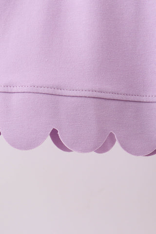 Calla Lavender Scalloped Polo & Shorts Set