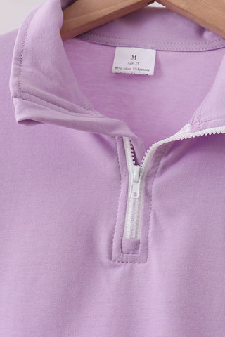 Calla Lavender Scalloped Polo & Shorts Set