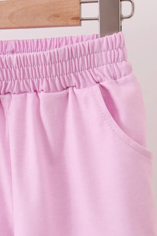 Calla Pink Scalloped Polo & Shorts Set