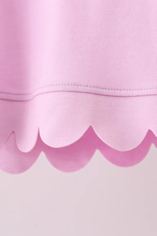 Calla Pink Scalloped Polo & Shorts Set