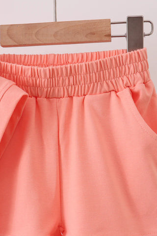 Calla Coral Scalloped Polo & Shorts Set