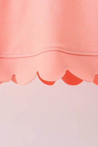 Calla Coral Scalloped Polo & Shorts Set