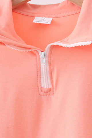Calla Coral Scalloped Polo & Shorts Set