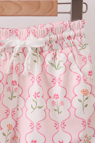 English Garden Silky Scalloped Shorts Set