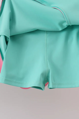 Lennox Mint Performance Scalloped Skort Set