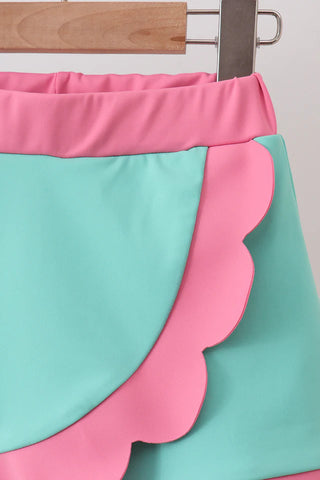 Lennox Mint Performance Scalloped Skort Set