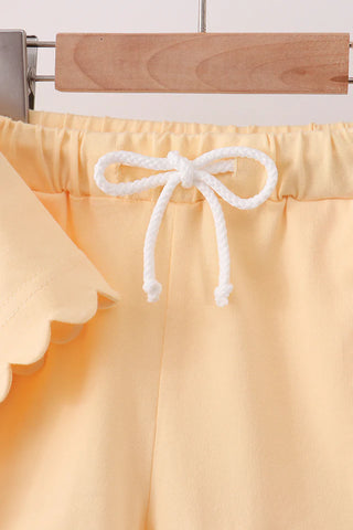 Calla Buttercup Scalloped Shorts Set