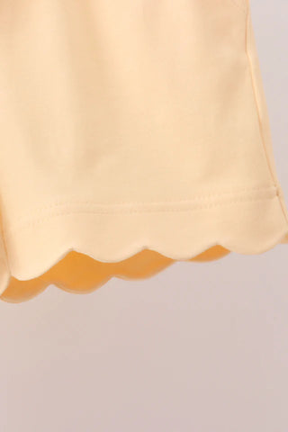 Calla Buttercup Scalloped Shorts Set