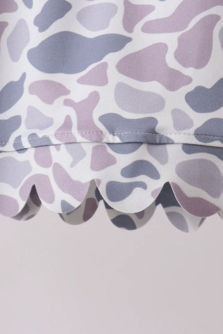 Camo Classic Scalloped Polo & Shorts Set