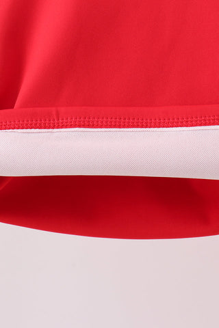 Lennox Red Performance Scalloped Skort Set