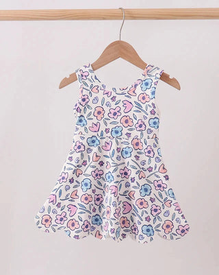 Petal Parade Print Scalloped Active Dress
