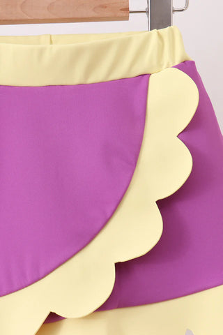 Lennox Purple Performance Scalloped Skort Set