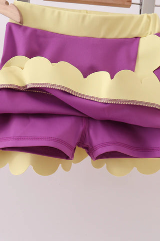 Lennox Purple Performance Scalloped Skort Set