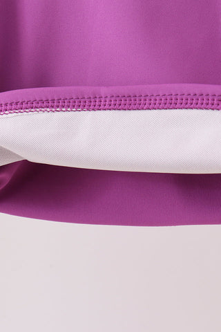 Lennox Purple Performance Scalloped Skort Set