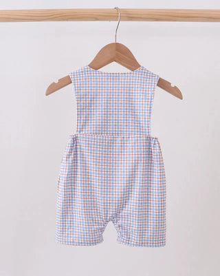 Apple Patch Smocked Plaid Baby JonJon