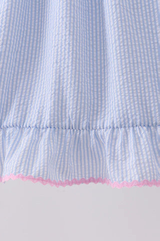 Briar Bow Blue Seersucker Dress