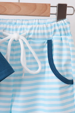 Schoolhouse Apple Stripe Boy Pants Set