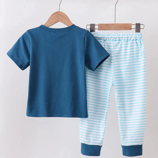 Schoolhouse Apple Stripe Boy Pants Set