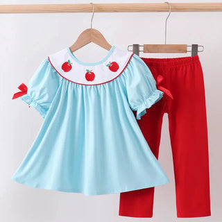 Ready for School Apple Girl Pants Set