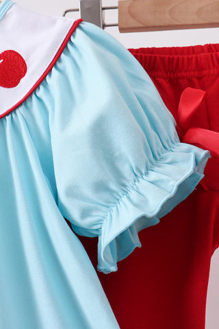 Ready for School Apple Girl Pants Set