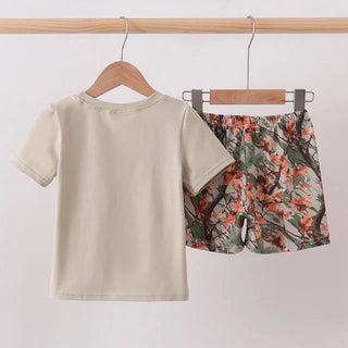Little Sportsman Embroidered Camo Boy Shorts Set