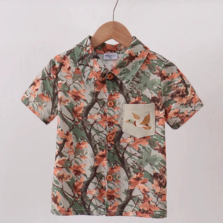 Little Sportsman Embroidered Camo Dad & Me Button Down Shirt