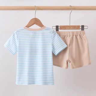 Triple Play Puppy Stripe Boy Shorts Set