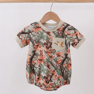 Little Sportsman Embroidered Camo Boy Bubble