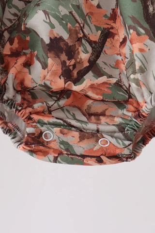 Little Sportsman Embroidered Camo Boy Bubble