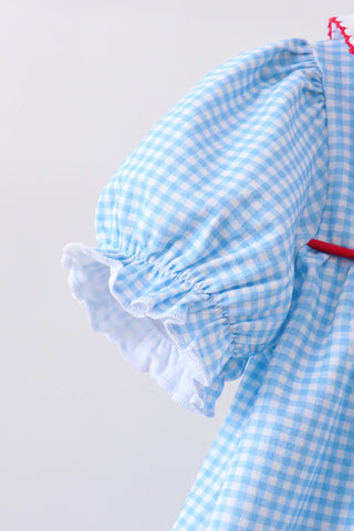 ABC Pencil Gingham Girl Shorts Set
