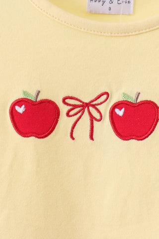 Apple Charm Ruffle Skorts Set