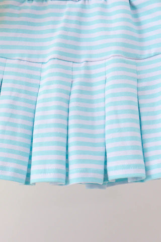 Apple Charm Ruffle Skorts Set
