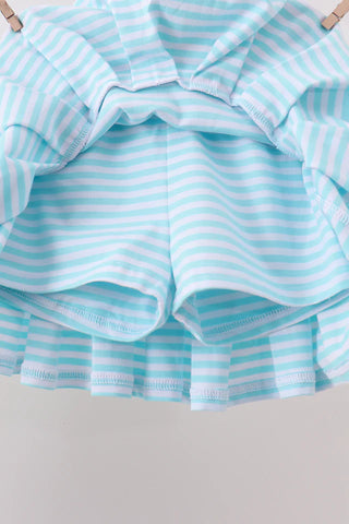 Apple Charm Ruffle Skorts Set
