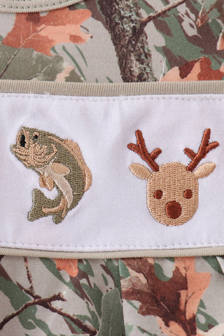 Little Sportsman Embroidered Camo Girl Bubble