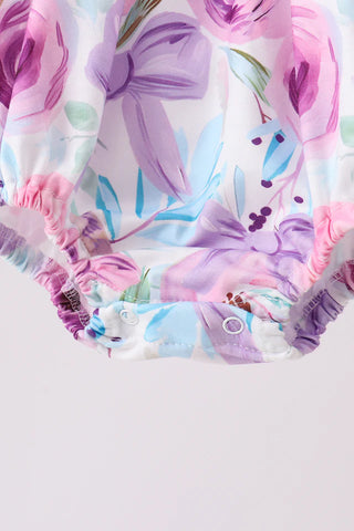 Violet Ribbon Rose Bubble