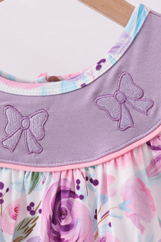 Violet Ribbon Rose Dress
