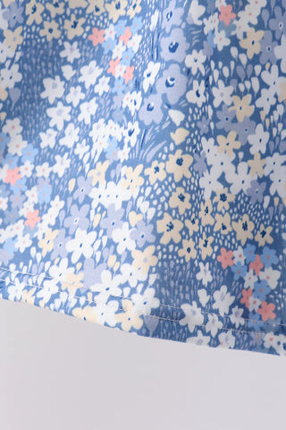 Darcy Blue Floral Ruffle Pants Set