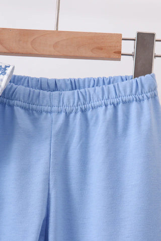Darcy Blue Floral Ruffle Pants Set