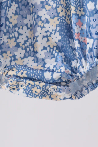 Darcy Blue Floral Ruffle Bubble
