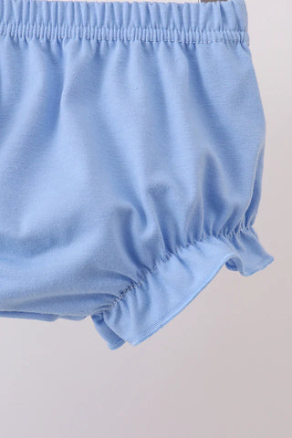 Darcy Blue Floral Ruffle Bloomer Set