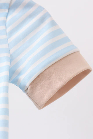 Triple Play Puppy Stripe Boy Romper