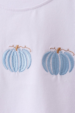 Pumpkin Meadow Blue Gingham Boy Shorts Set