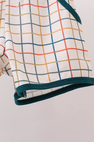 Recess Retriever Plaid Boy Shorts Set