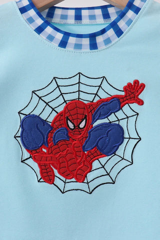 Amazing Web Adventure Embroidered Boy Romper