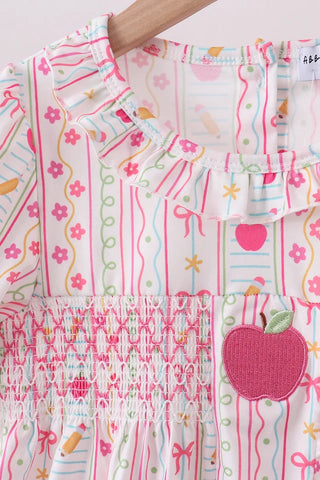 Classroom Cutie Smocked Ruffle Shorts Set