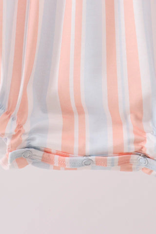Ocean Pearl Applique Stripe Girl Bubble