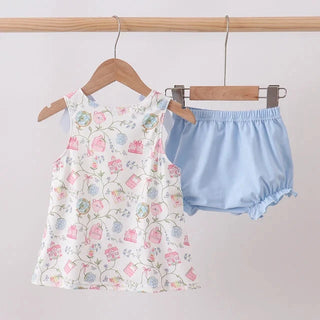 Backpack Blooms Ruffle Bloomer Set