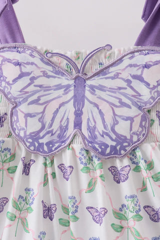 Enchanted Butterfly Applique Ruffle Shorts Set